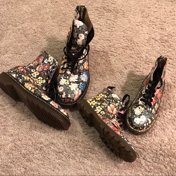 dr martens floral boots
